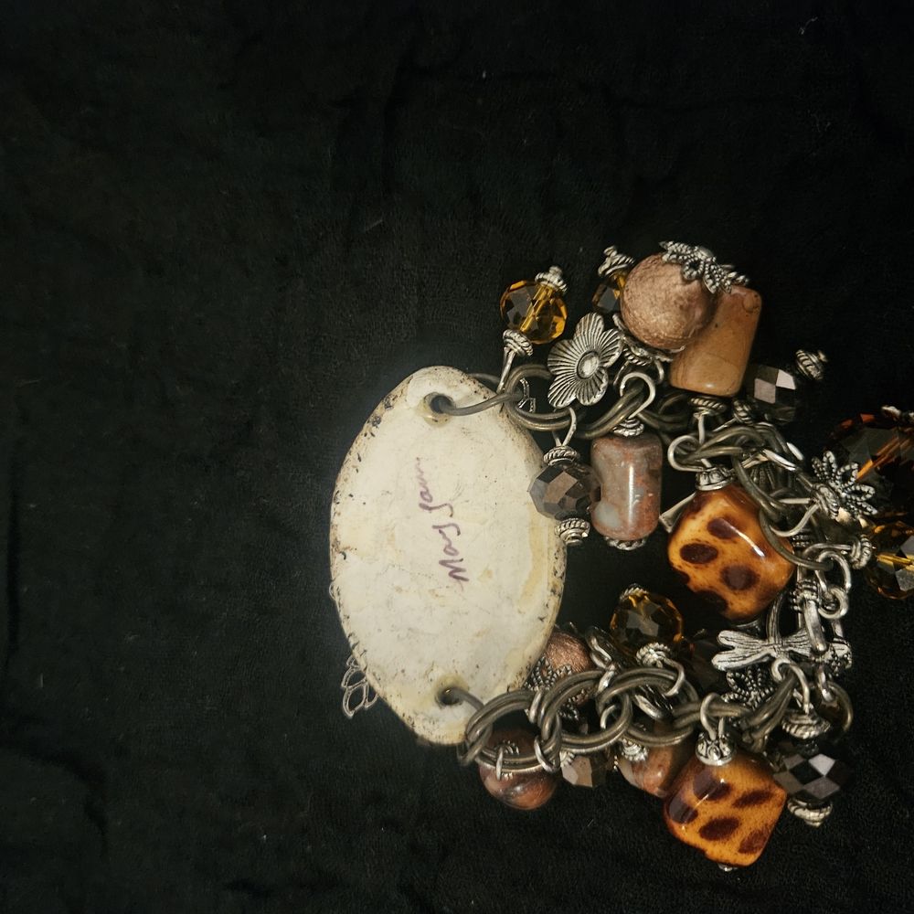Silver and Brown Charm Bracelet - Picture 4 of 4